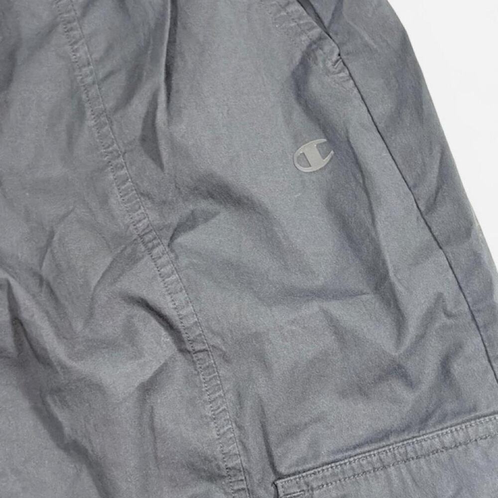 Champion Womens L Black Woven Cargo Jogger Pants Paperbag Waist Snap Pockets - Picture 3 of 8